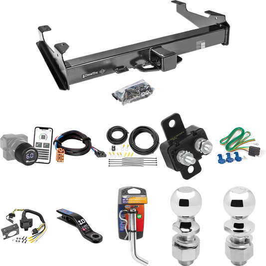 Fits 2003-2007 GMC Sierra 3500 Trailer Hitch Tow PKG w/ Tekonsha Prodigy iD Bluetooth Wireless Brake Control + Plug & Play BC Adapter + 7-Way RV Wiring + 2" & 2-5/16" Ball & Drop Mount (For (Classic) Models) By Draw-Tite