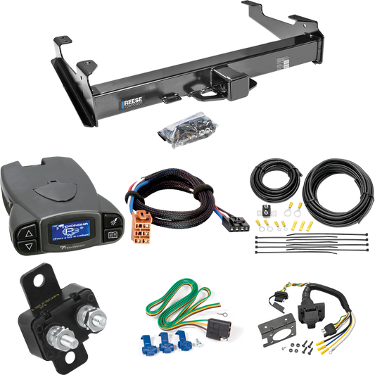 Fits 2003-2007 Chevrolet Silverado 2500 HD Trailer Hitch Tow PKG w/ Tekonsha Prodigy P3 Brake Control + Plug & Play BC Adapter + 7-Way RV Wiring (For (Classic), 8 ft. Bed Models) By Reese Towpower