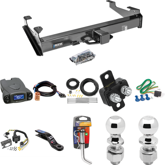 Fits 2003-2006 GMC Sierra 2500 HD Trailer Hitch Tow PKG w/ Tekonsha Prodigy P3 Brake Control + Plug & Play BC Adapter + 7-Way RV Wiring + 2" & 2-5/16" Ball & Drop Mount (For 8 ft. Bed Models) By Reese Towpower