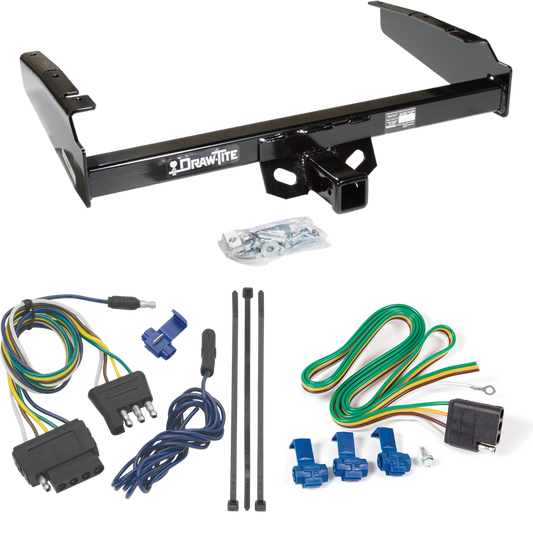 Fits 1980-1986 Ford F-250 Trailer Hitch Tow PKG w/ 5-Flat Wiring Harness (Excludes: w/Custom Fascia Models) By Draw-Tite