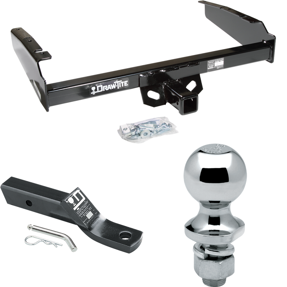 Fits 1980-1986 Ford F-150 Trailer Hitch Tow PKG w/ Ball Mount w/ 2" Drop + 1-7/8" Ball (Excludes: w/Custom Fascia Models) By Draw-Tite