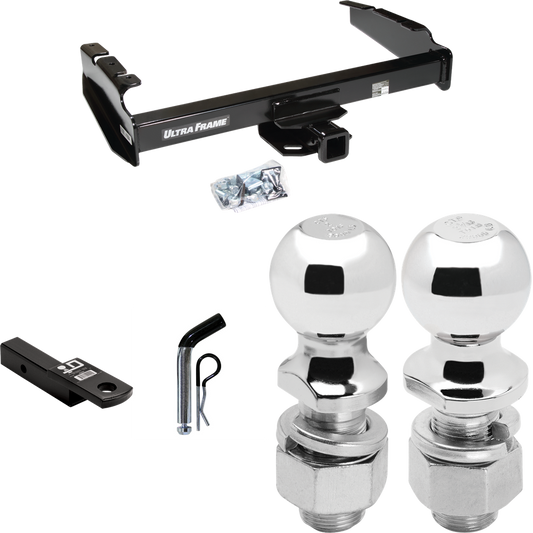 Fits 1987-1996 Ford F-350 Trailer Hitch Tow PKG w/ Ball Mount w/ 2" Drop + Pin/Clip + 2" Ball + 2-5/16" Ball By Draw-Tite