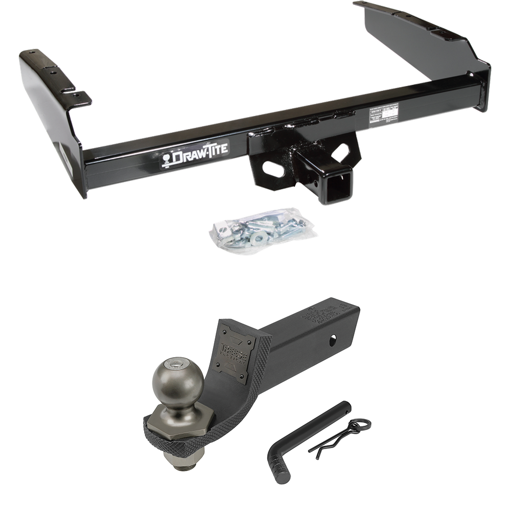 Fits 1980-1986 Ford F-350 Trailer Hitch Tow PKG + Interlock Tactical Starter Kit w/ 2" Drop & 2" Ball (Excludes: w/Custom Fascia Models) By Draw-Tite