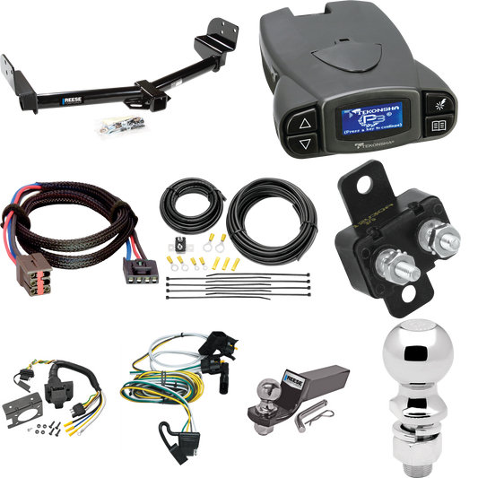 Fits 2003-2004 Lincoln Aviator Trailer Hitch Tow PKG w/ Tekonsha Prodigy P3 Brake Control + Plug & Play BC Adapter + 7-Way RV Wiring + 2" & 2-5/16" Ball & Drop Mount By Reese Towpower