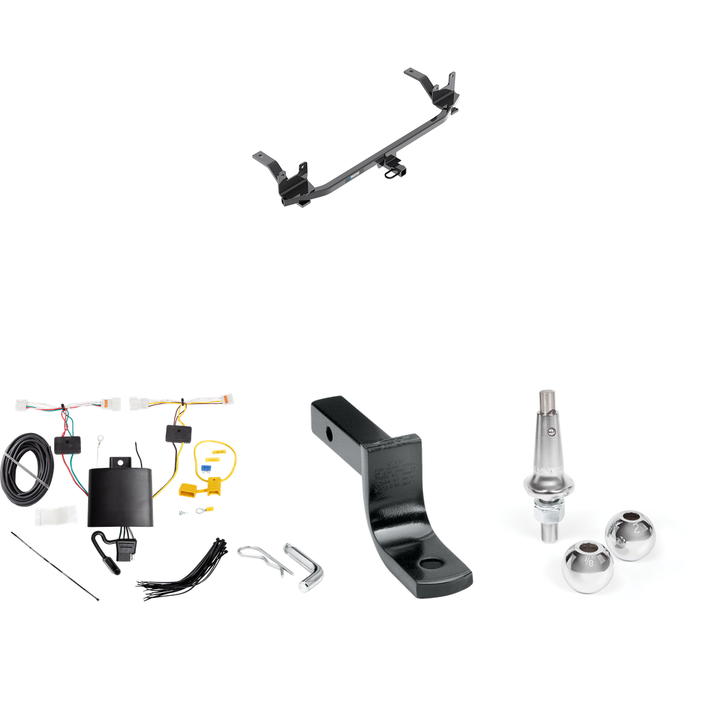 Se adapta al paquete de remolque de enganche de remolque KIA Rio 2018-2023 con arnés de cableado de 4 planos + barra de tracción + bolas intercambiables de 1-7/8" y 2" (para modelos Sedan) de Reese Towpower