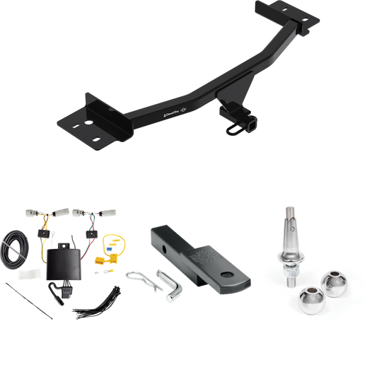 Fits 2020-2023 Lincoln Aviator Trailer Hitch Tow PKG w/ 4-Flat Wiring Harness + Draw-Bar + Interchangeable 1-7/8" & 2" Balls By Draw-Tite