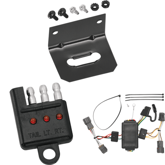 Tekonsha se adapta al arnés de cableado del remolque del extremo del vehículo de 4 planos KIA Rondo 2011-2012 + soporte de cableado + probador de cableado (solo para modelos de Canadá)