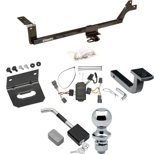 Se adapta al paquete de enganche de remolque KIA Rondo 2011-2012 con arnés de cableado de 4 planos + barra de tracción + bola de 1-7/8" + soporte de cableado + bloqueo de enganche (para modelos (solo Canadá)) por Draw-Tite