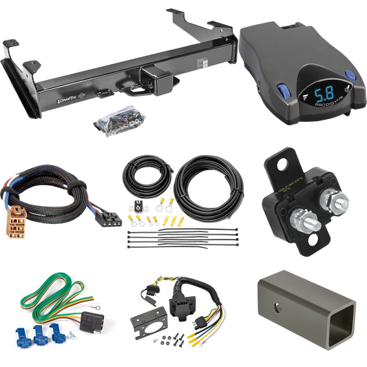 Fits 2001-2002 Chevrolet Silverado 2500 HD Trailer Hitch Tow PKG w/ Tekonsha Prodigy P2 Brake Control + Plug & Play BC Adapter + 7-Way RV Wiring (For 8 ft. Bed Models) By Draw-Tite