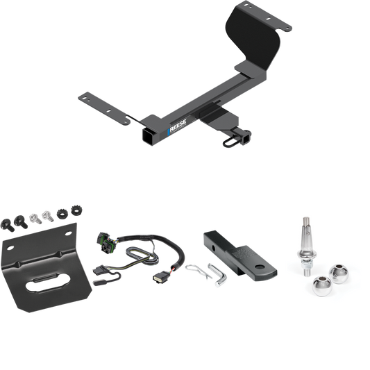 Fits 2022-2023 Chevrolet Equinox Trailer Hitch Tow PKG w/ 4-Flat Wiring Harness + Draw-Bar + Interchangeable 1-7/8" & 2" Balls + Wiring Bracket (For Premier, Except Models w/1.6L Diesel Engine Models) By Reese Towpower