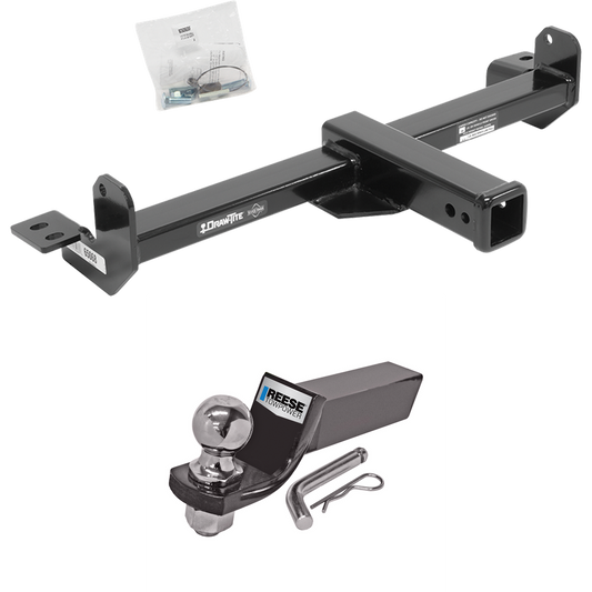 Fits 2011-2019 GMC Sierra 3500 HD Front Mount Hitch + Ball Mount w/ 2" Drop & 2" Ball (Excludes: Denali Models) By Draw-Tite