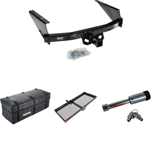 Fits 2004-2004 Ford F-150 Heritage Trailer Hitch Tow PKG w/ 48" x 20" Cargo Carrier + Cargo Bag + Hitch Lock (For Styleside Models) By Reese Towpower