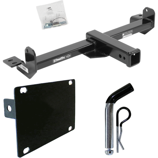 Fits 2011-2019 GMC Sierra 3500 HD Front Mount Trailer Hitch Tow PKG w/ License Plate Holder + Pin/Clip (Excludes: Denali Models) By Draw-Tite