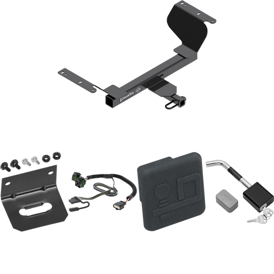 Se adapta al paquete de remolque con enganche de remolque Chevrolet Equinox 2022-2023 con arnés de cableado plano de 4 + cubierta de enganche + bloqueo de enganche (excluye: Premier o modelos con motor diésel de 1,6 L) de Draw-Tite