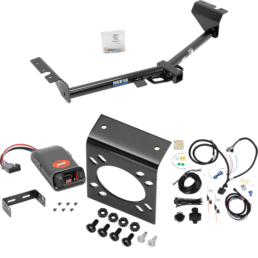 Fits 2015-2021 KIA Sedona Trailer Hitch Tow PKG w/ Pro Series POD Brake Control + 7-Way RV Wiring By Reese Towpower