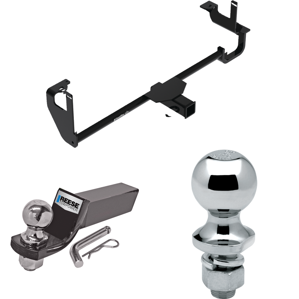 Fits 2019-2022 Lexus UX250h Trailer Hitch Tow PKG w/ Starter Kit Ball Mount w/ 2" Drop & 2" Ball + 1-7/8" Ball By Draw-Tite