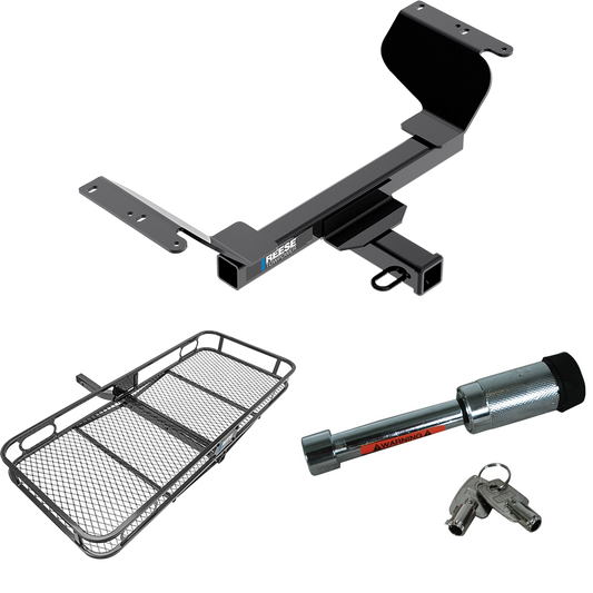 Fits 2018-2023 Chevrolet Equinox Trailer Hitch Tow PKG w/ 60" x 24" Cargo Carrier + Hitch Lock (Excludes: Premier or Models w/1.6L Diesel Engine Models) By Reese Towpower