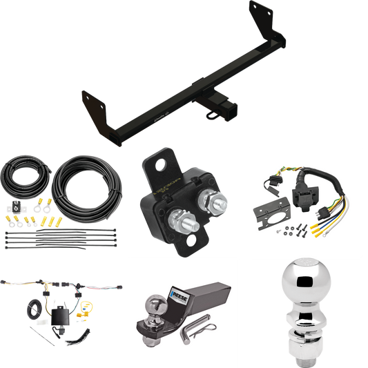 Fits 2021-2023 KIA Seltos Trailer Hitch Tow PKG w/ 7-Way RV Wiring + 2" & 2-5/16" Ball + Drop Mount By Draw-Tite