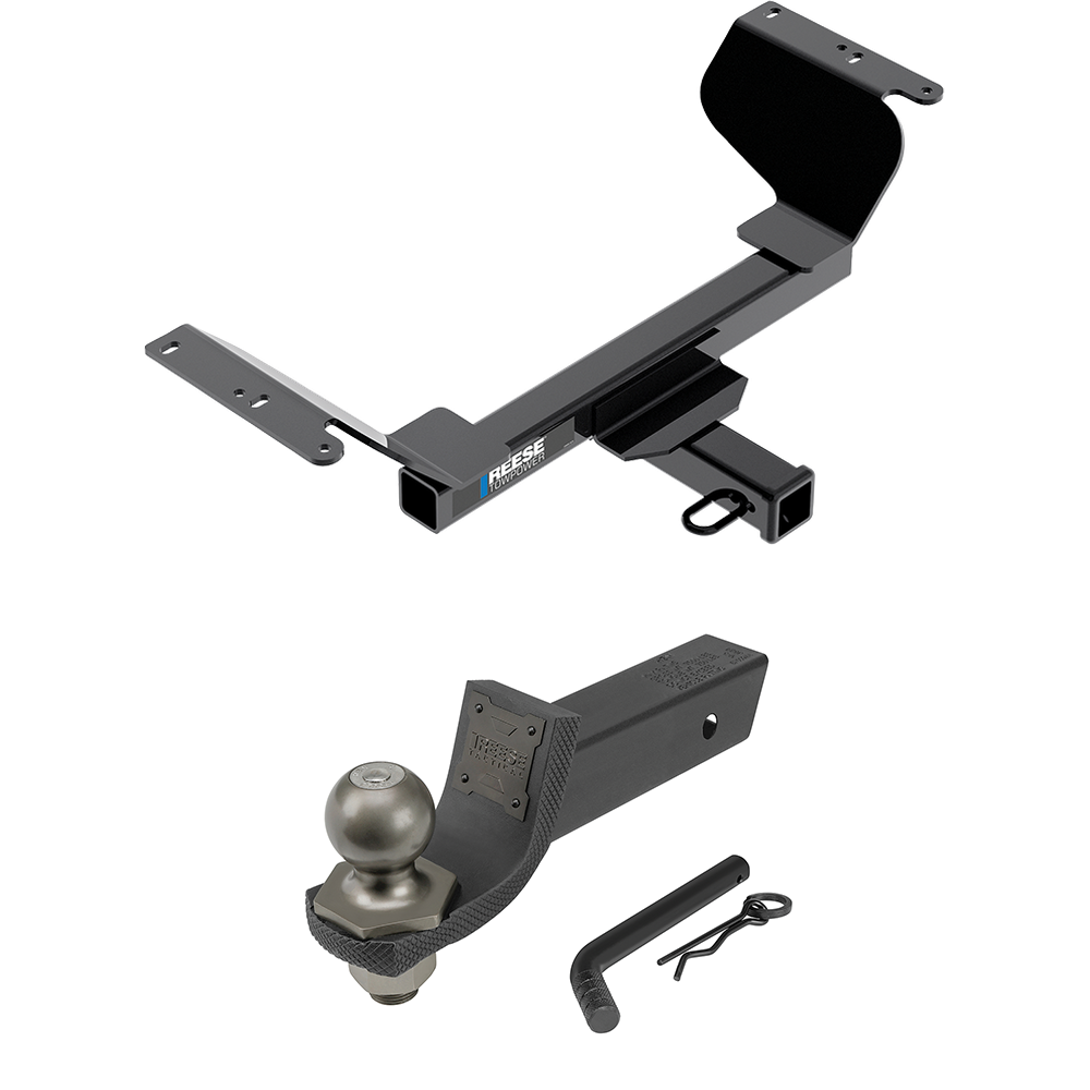 Fits 2018-2021 Chevrolet Equinox Trailer Hitch Tow PKG + Interlock Tactical Starter Kit w/ 2" Drop & 2" Ball (Excludes: Premier or Models w/1.6L Diesel Engine Models) By Reese Towpower