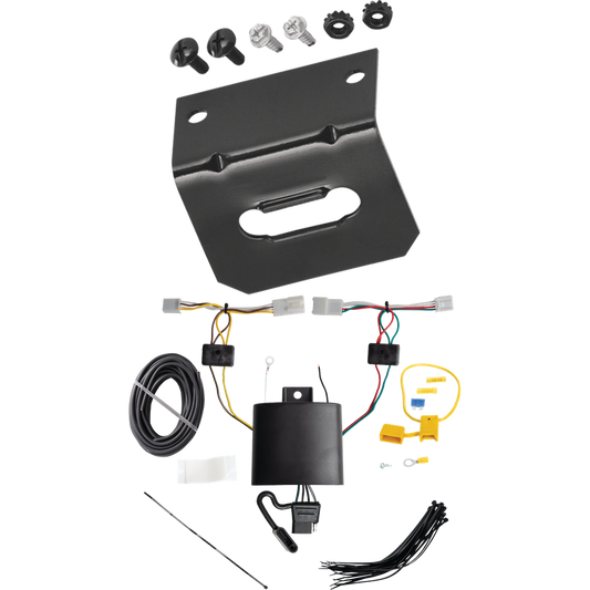 Fits 2019-2022 Lexus UX250h 4-Flat Vehicle End Trailer Wiring Harness + Wiring Bracket By Tekonsha