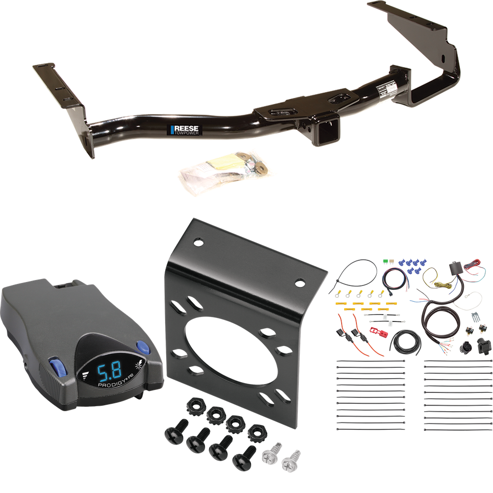 Fits 2006-2008 Lexus RX400h Trailer Hitch Tow PKG w/ Tekonsha Prodigy P2 Brake Control + 7-Way RV Wiring By Reese Towpower