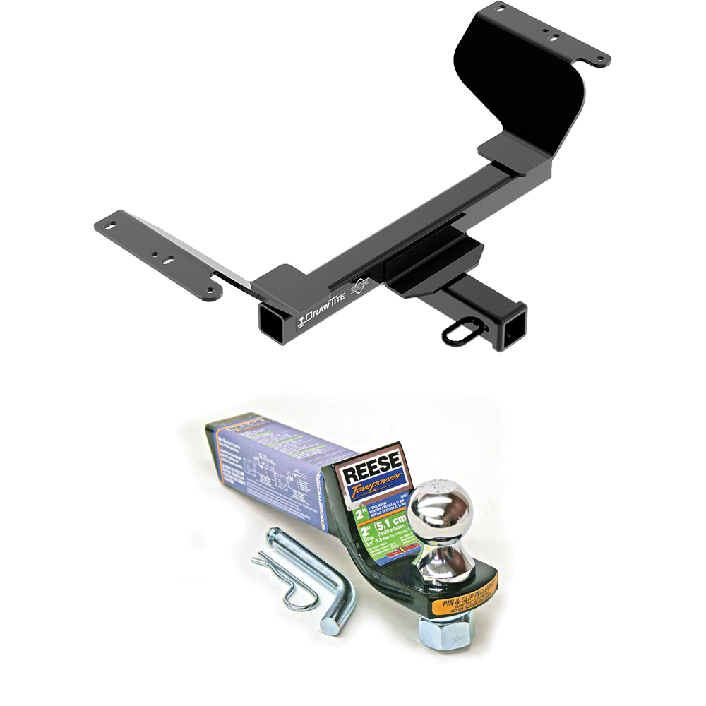 Fits 2018-2023 GMC Terrain Trailer Hitch Tow PKG w/ Starter Kit Ball Mount w/ 2" Drop & 1-7/8" Ball (Excludes: Diesel Engine Models) By Draw-Tite