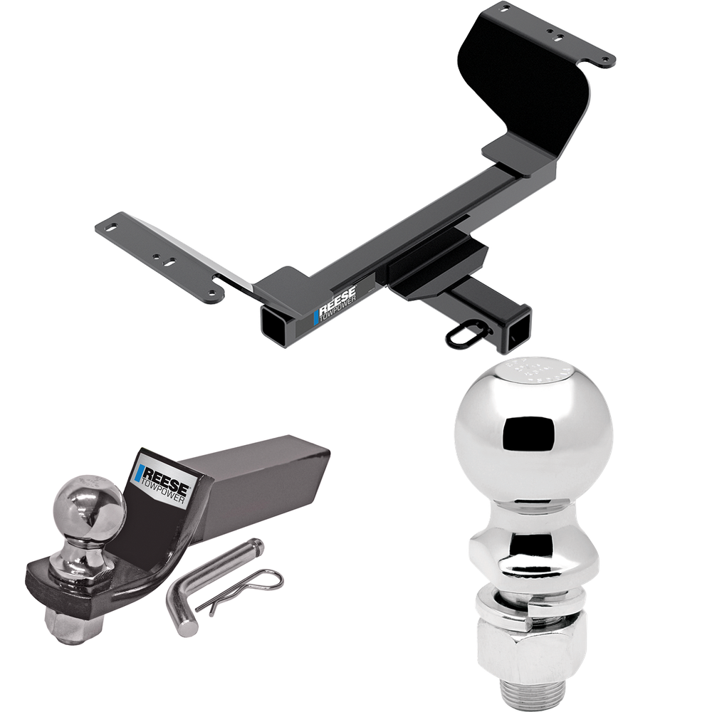 Fits 2018-2023 Chevrolet Equinox Trailer Hitch Tow PKG w/ Starter Kit Ball Mount w/ 2" Drop & 2" Ball + 2-5/16" Ball (Excludes: Premier or Models w/1.6L Diesel Engine Models) By Reese Towpower