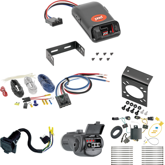 Fits 2018-2021 Chevrolet Equinox 7-Way RV Wiring + Pro Series POD Brake Control + Generic BC Wiring Adapter + 2 in 1 Tester & 7-Way to 4-Way Adapter (For Premier Models) By Tekonsha