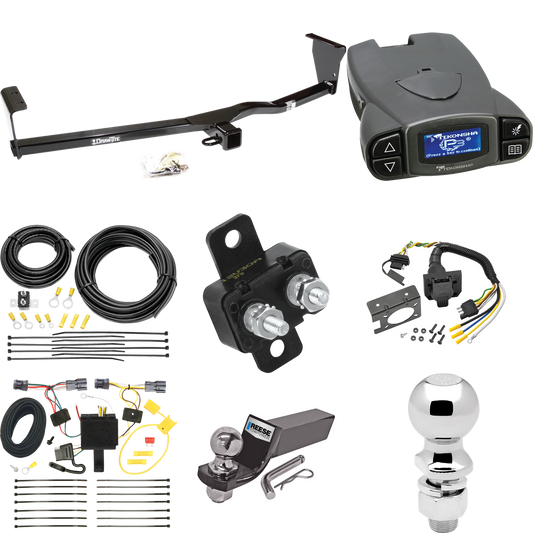 Fits 2011-2013 KIA Sorento Trailer Hitch Tow PKG w/ Tekonsha Prodigy P3 Brake Control + 7-Way RV Wiring + 2" & 2-5/16" Ball & Drop Mount (For EX, w/I4 Engine Models) By Draw-Tite