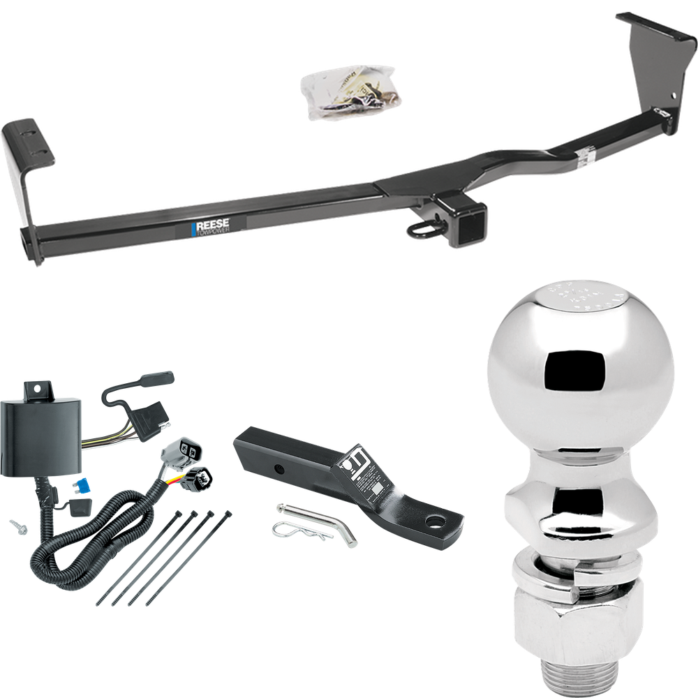 Fits 2011-2013 KIA Sorento Trailer Hitch Tow PKG w/ 4-Flat Wiring + Ball Mount w/ 2" Drop + 2-5/16" Ball (For SX, w/V6 Engine Models) By Reese Towpower