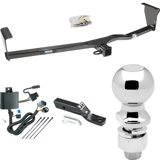 Fits 2011-2013 KIA Sorento Trailer Hitch Tow PKG w/ 4-Flat Wiring + Ball Mount w/ 2" Drop + 2-5/16" Ball (For SX, w/V6 Engine Models) By Reese Towpower