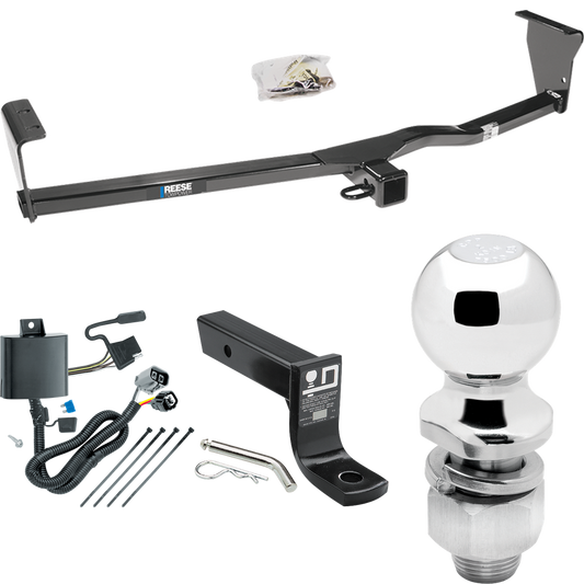 Fits 2011-2013 KIA Sorento Trailer Hitch Tow PKG w/ 4-Flat Wiring + Ball Mount w/ 4" Drop + 2" Ball (For SX, w/V6 Engine Models) By Reese Towpower