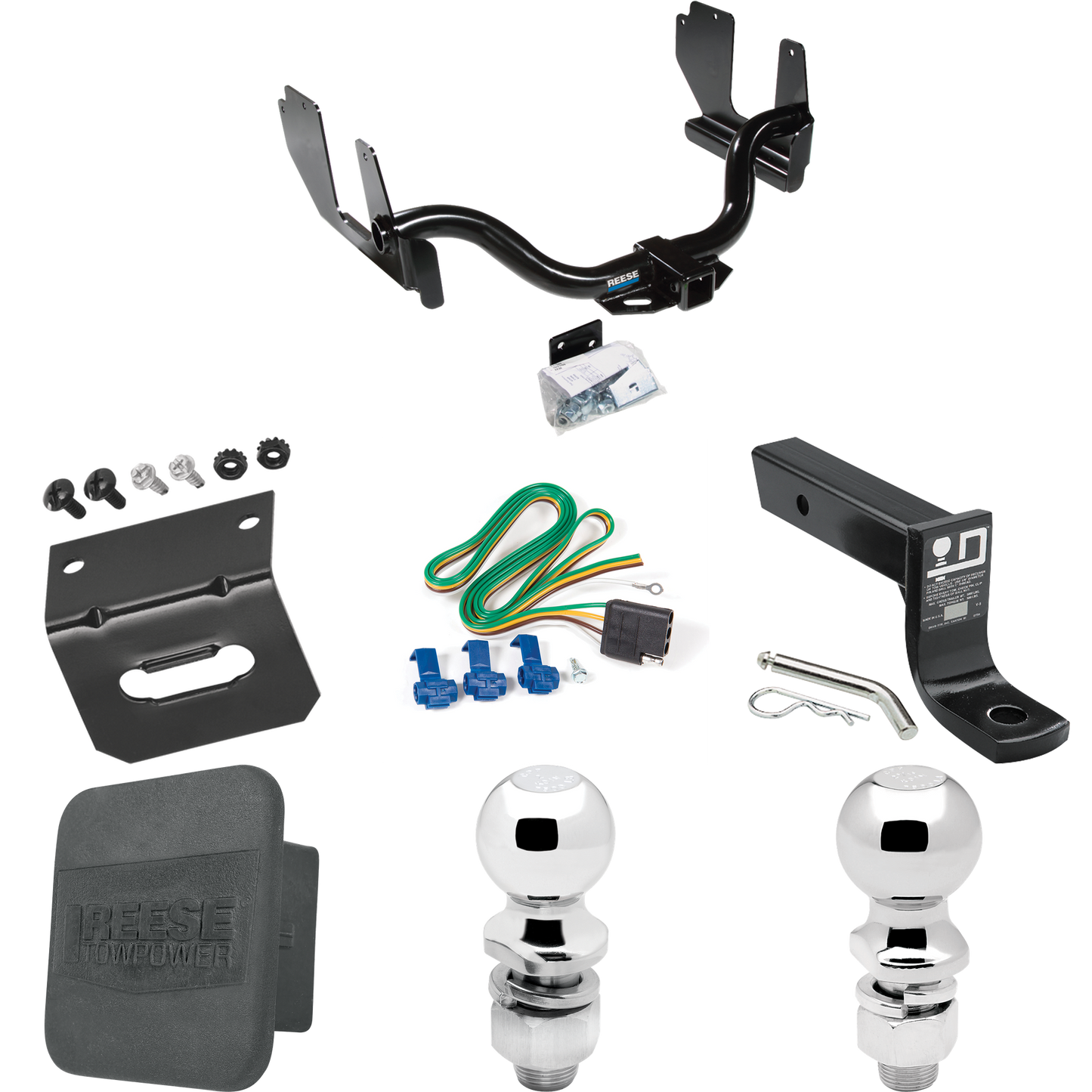 Fits 2006-2006 Lincoln Mark LT Trailer Hitch Tow PKG w/ 4-Flat Wiring + Ball Mount w/ 4" Drop + 2" Ball + 2-5/16" Ball + Wiring Bracket + Hitch Cover (For (Built Before 8/2005) Models) By Reese Towpower