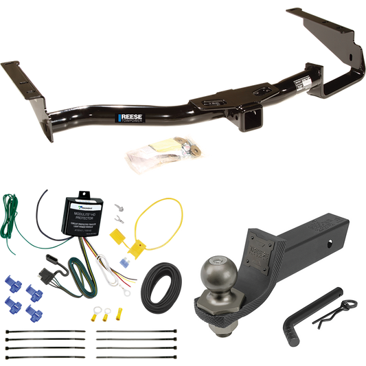 Fits 2006-2008 Lexus RX400h Trailer Hitch Tow PKG w/ 4-Flat Wiring + Interlock Tactical Starter Kit w/ 2" Drop & 2" Ball By Reese Towpower