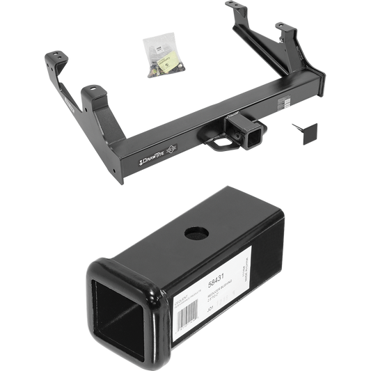 Fits 2015-2019 GMC Sierra 2500 HD Trailer Hitch Tow PKG w/ 2-1/2" to 2" Adapter 7" Length By Draw-Tite