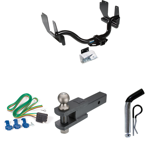 Fits 2004-2005 Ford F-150 Trailer Hitch Tow PKG w/ 4-Flat Wiring + Clevis Hitch Ball Mount w/ 2" Ball + Pin/Clip By Reese Towpower