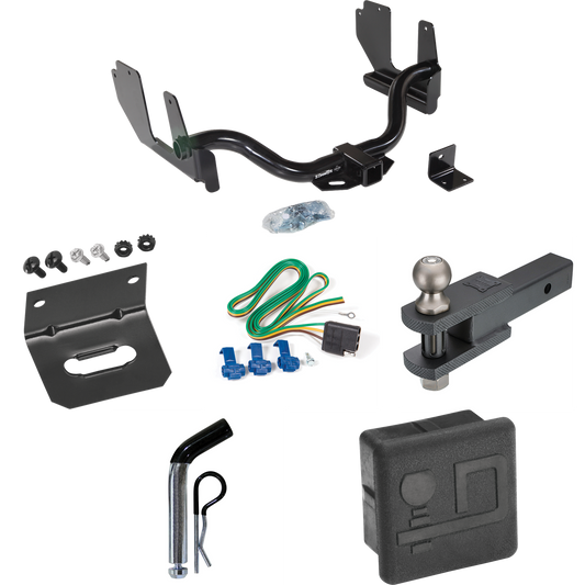 Fits 2006-2006 Lincoln Mark LT Trailer Hitch Tow PKG w/ 4-Flat Wiring + Clevis Hitch Ball Mount w/ 2" Ball + Pin/Clip + Wiring Bracket + Hitch Cover (For (Built Before 8/2005) Models) By Draw-Tite