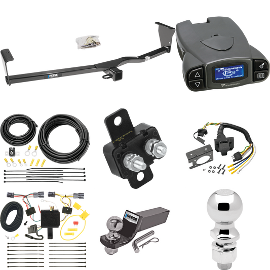 Fits 2011-2013 KIA Sorento Trailer Hitch Tow PKG w/ Tekonsha Prodigy P3 Brake Control + 7-Way RV Wiring + 2" & 2-5/16" Ball & Drop Mount (Excludes: SX, w/V6 Engine & EX, w/V6 Engine, w/Factory Tow Package Models) By Reese Towpower