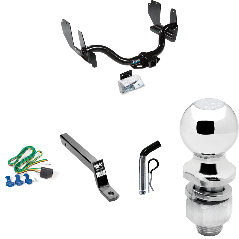 Fits 2006-2006 Lincoln Mark LT Trailer Hitch Tow PKG w/ 4-Flat Wiring + Extended 16" Long Ball Mount w/ 4" Drop + Pin/Clip + 2" Ball (For (Built Before 8/2005) Models) By Reese Towpower