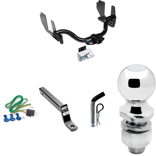 Fits 2006-2006 Lincoln Mark LT Trailer Hitch Tow PKG w/ 4-Flat Wiring + Extended 16" Long Ball Mount w/ 4" Drop + Pin/Clip + 2" Ball (For (Built Before 8/2005) Models) By Reese Towpower