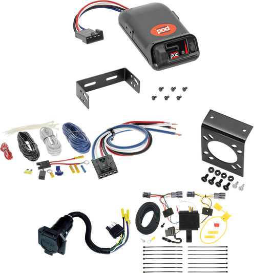 Fits 2011-2013 KIA Sorento 7-Way RV Wiring + Pro Series POD Brake Control + Generic BC Wiring Adapter (For w/I4 Engine Models) By Tekonsha