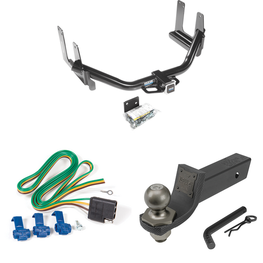 Fits 2005-2005 Ford F-150 Trailer Hitch Tow PKG w/ 4-Flat Wiring + Interlock Tactical Starter Kit w/ 2" Drop & 2" Ball (For Flareside Models) By Reese Towpower