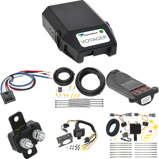 Fits 2011-2013 KIA Sorento 7-Way RV Wiring + Tekonsha Voyager Brake Control + Generic BC Wiring Adapter + 7-Way Tester and Trailer Emulator (For w/I4 Engine Models) By Tekonsha