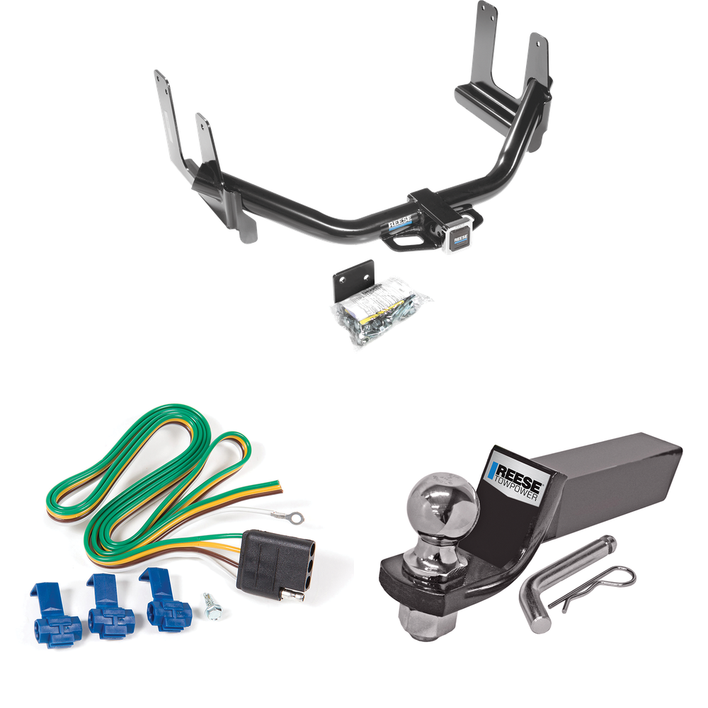 Fits 2006-2006 Lincoln Mark LT Trailer Hitch Tow PKG w/ 4-Flat Wiring + Starter Kit Ball Mount w/ 2" Drop & 2" Ball (For (Built Before 8/2005) Models) By Reese Towpower