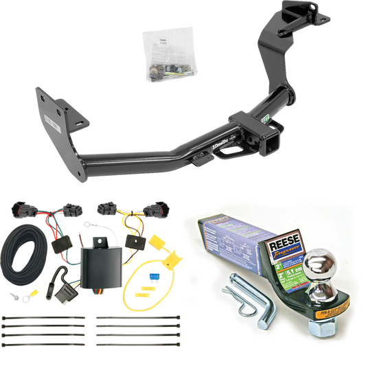 Fits 2016-2020 KIA Sorento Trailer Hitch Tow PKG w/ 4-Flat Wiring + Starter Kit Ball Mount w/ 2" Drop & 1-7/8" Ball (For w/I4 Engine Models) By Draw-Tite