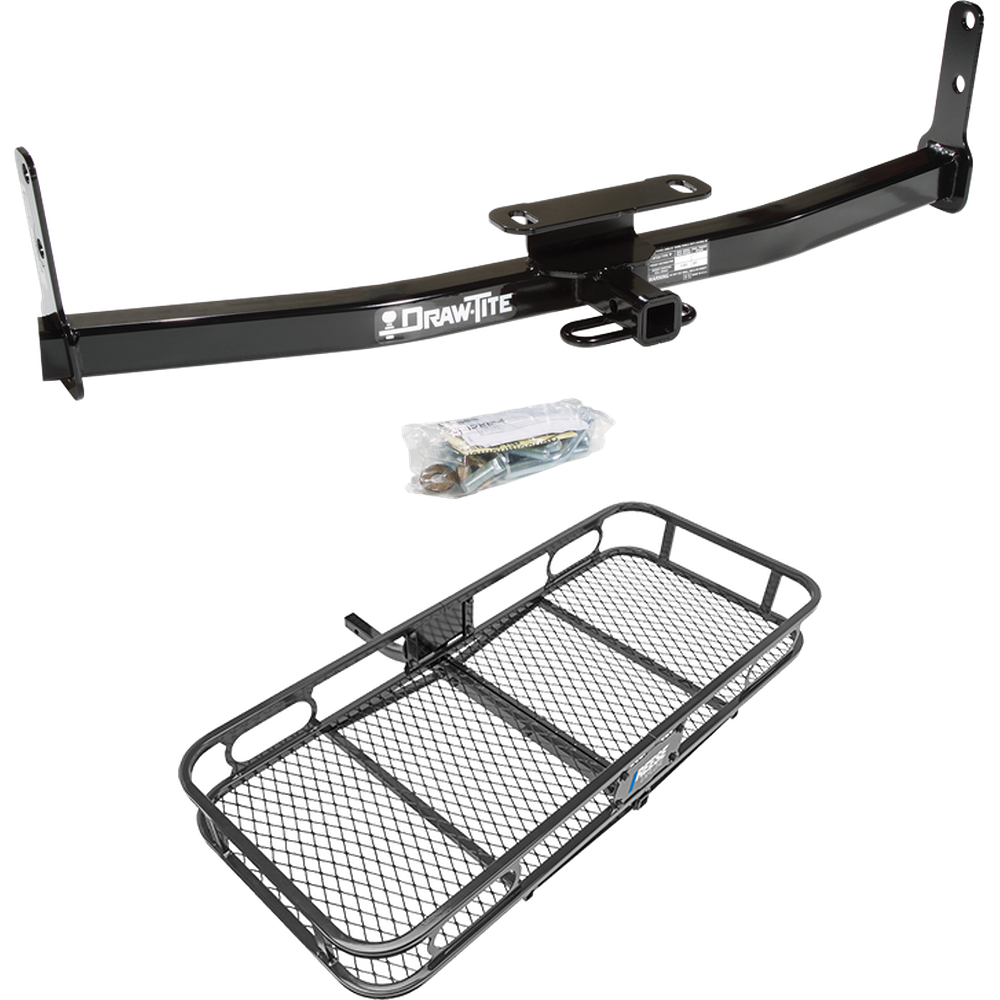 Fits 2010-2017 Chevrolet Equinox Trailer Hitch Tow PKG w/ 48" x 20" Cargo Carrier Rack (For w/ Factory Tow Package Models) By Draw-Tite