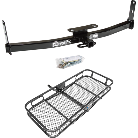 Fits 2010-2017 Chevrolet Equinox Trailer Hitch Tow PKG w/ 48" x 20" Cargo Carrier Rack (For w/ Factory Tow Package Models) By Draw-Tite