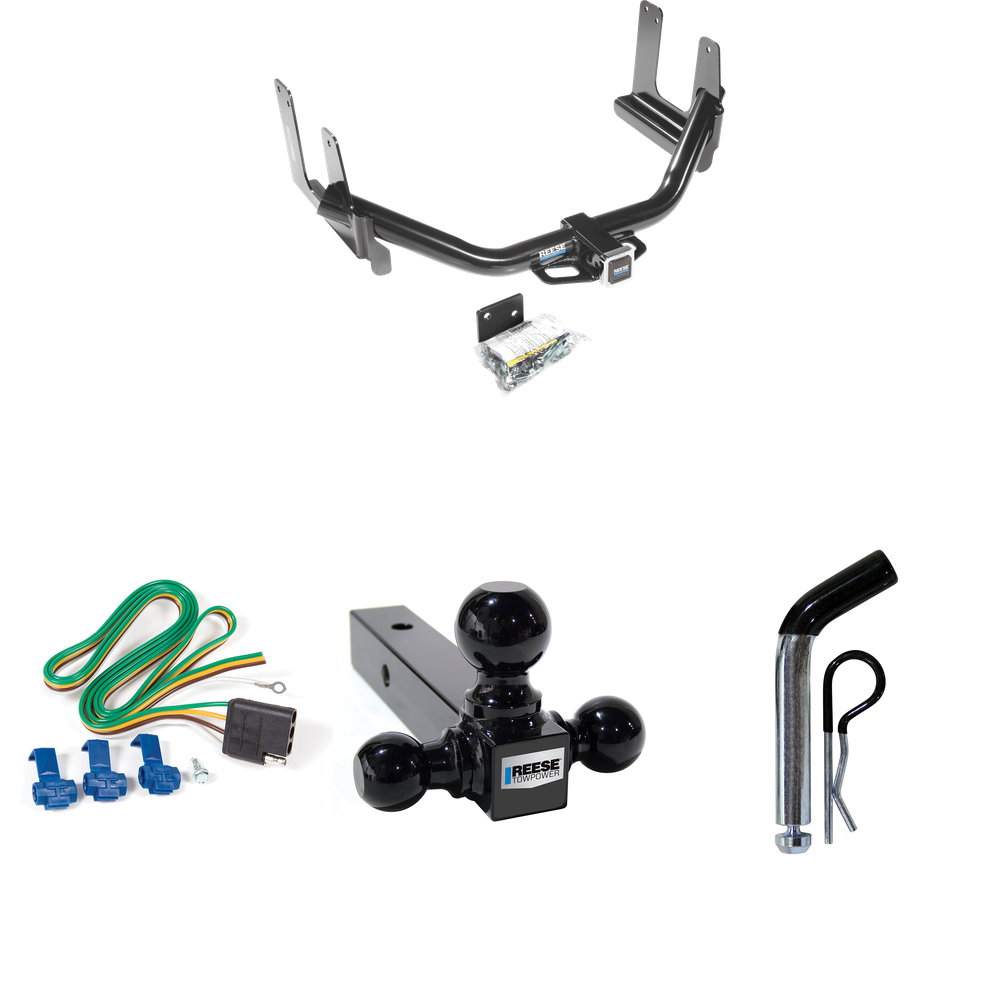 Fits 2006-2006 Lincoln Mark LT Trailer Hitch Tow PKG w/ 4-Flat Wiring + Triple Ball Ball Mount 1-7/8" & 2" & 2-5/16" Trailer Balls + Pin/Clip (For (Built Before 8/2005) Models) By Reese Towpower