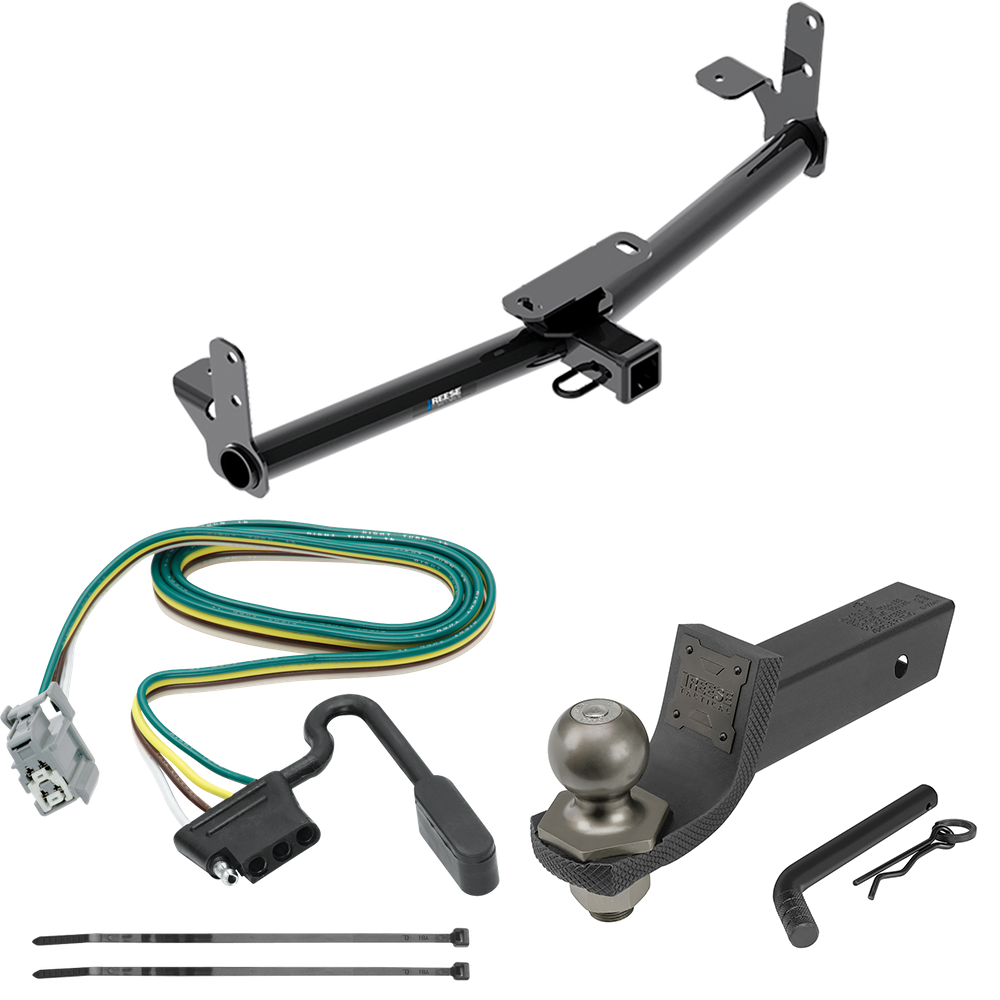 Se adapta al paquete de enganche de remolque Chevrolet Equinox 2010-2017 con cableado plano de 4 + kit de inicio táctico de enclavamiento con caída de 2" y bola de 2" (para modelos con paquete de remolque de fábrica) de Reese Towpower