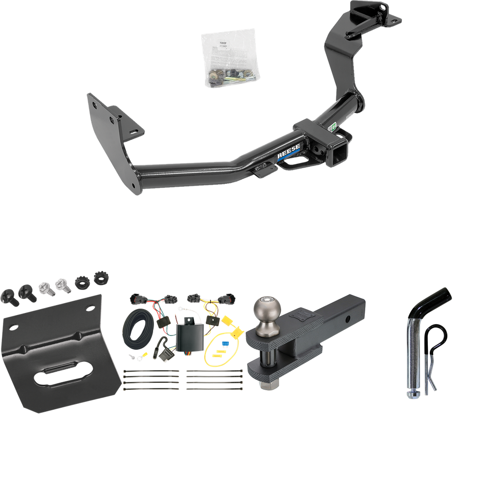 Se adapta al paquete de enganche de remolque KIA Sorento 2016-2020 con arnés de cableado de 4 planos + soporte de bola de enganche de horquilla con bola de 2" + pasador/clip + soporte de cableado (para modelos con motor I4) de Reese Towpower